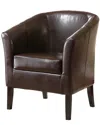 Linon Furniture Linon Brown Simon Club Chair