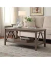 Linon Furniture Linon Candler Driftwood Coffee Table