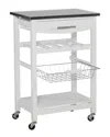 Linon Furniture Linon Clarke White Kitchen Cart
