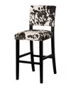 Linon Furniture Linon Clayton Black Cow Print Bar Stool