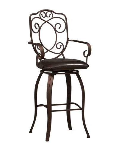Linon Furniture Linon Crested Back Bar Stool