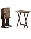 Linon Furniture Linon Faux Marble Tray Table