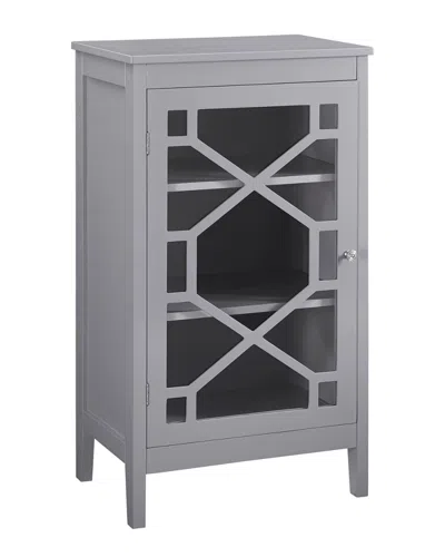 Linon Furniture Linon Fetti Gray Small Cabinet In Burgundy