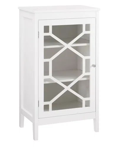 Linon Furniture Linon Fetti White Small Cabinet In Gold