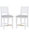 Linon Furniture Linon Flynn Upholstered Counter Stools Set Of 2