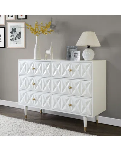 Linon Furniture Linon Geo Texture Six Drawer Dresser