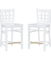 Linon Furniture Linon Lola White Counter Stools Set Of 2