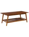 Linon Furniture Linon Marion 47in Walnut Coffee Table