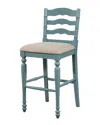 Linon Furniture Linon Melva Antique Blue Bar Stool