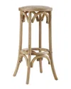 Linon Furniture Linon Rae Rattan Seat Backless Bar Stool