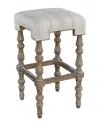 LINON FURNITURE LINON SHELLY BACKLESS BAR STOOL