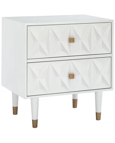 Linon Geo 2-drawer Texture Nightstand