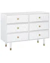Linon Geo Six-drawer Dresser In White