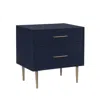 Linon Gloria Two Drawer Night Stand Navy In Blue