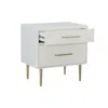 Linon Gwyneth Glam 2-drawer Night Stand In White