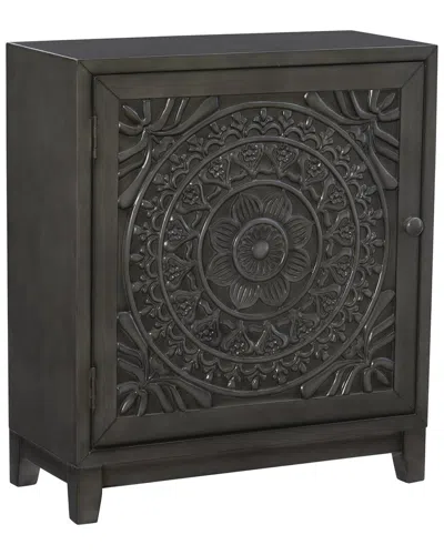 Linon Grace Cabinet In Gray