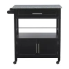 Linon Granite-top Kitchen Cart In Black