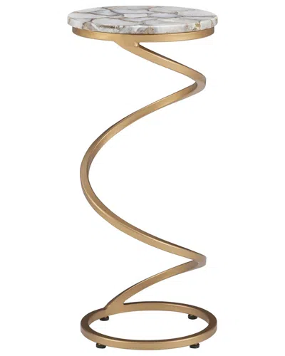 Linon Gynn Agate Drink Table In Gold