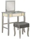 Linon Harper Vanity Set In Gray