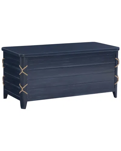 Linon Hattie Rope Cedar Chest In Blue