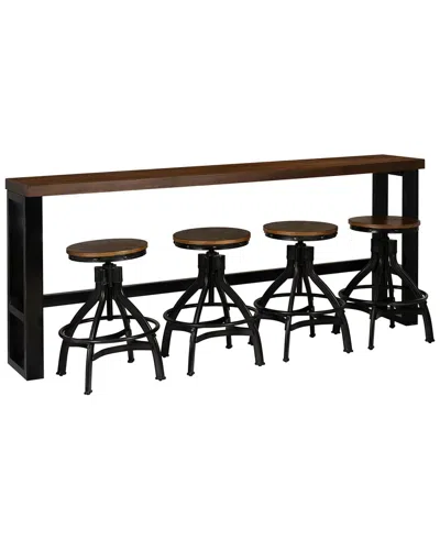 Linon Haywood 5pc Sofa Bar Set In Brown