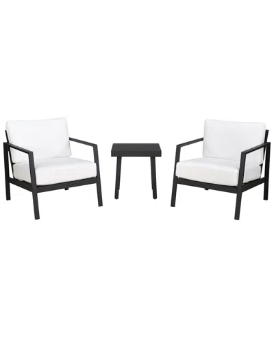 Linon Holland Aluminum 3pc Outdoor Set In Black