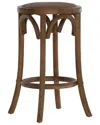 Linon Rae Walnut Backless Bar Stool In Brown