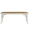 Linon Hyde White Bentwood Bench