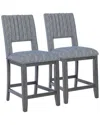Linon Jamison Counter Stool 2-pack In Gray