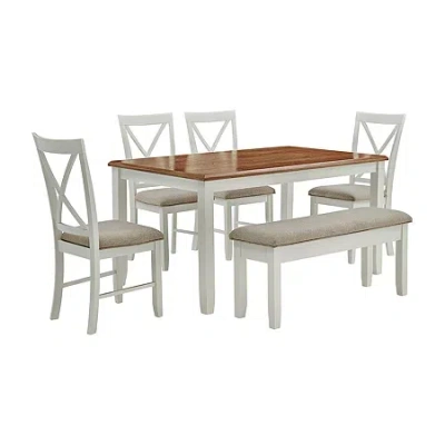 Linon Janisse 6-pc Dining Set In White