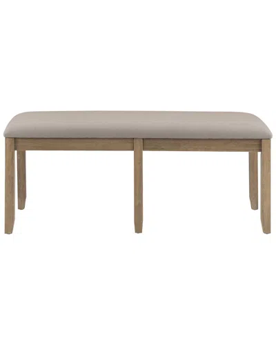 Linon Jordan Backless Dining Bench In Neutral