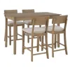 Linon Jorissen 5pc Tavern Set Gray Wash In Brown