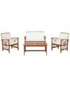Linon Jubil 4pc Outdoor Seating Set In Brown