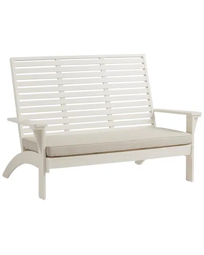 Linon Kaiko Bench With Cushion In Neutral