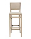 Linon Keira Pad Back Folding Bar Stool In Brown