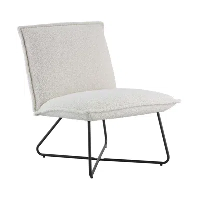 Linon Kelvin Chair Sherpa In White