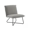Linon Kelvin Sherpa Grey Chair In Gray
