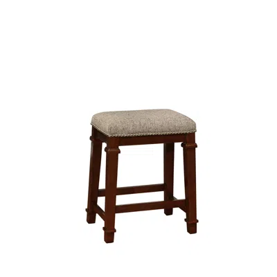 Linon Kennedy Backless Tweed Counter Stool In Brown