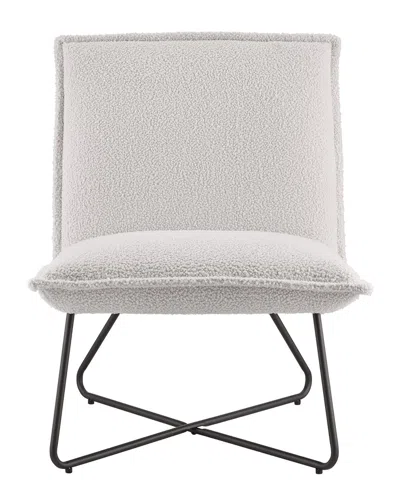 Linon Kenny Sherpa Chair In Neutral
