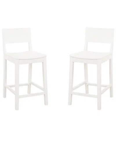 Linon Kentucky Pack Of 2 Counter Stools In White