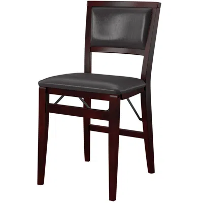 Linon Kiera 18 In Pad Back Folding Chair - Set Of Two In Black