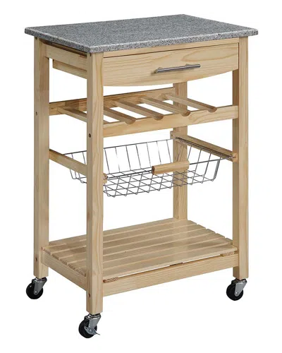 Linon Kitchen Island Granite Top In Neutral