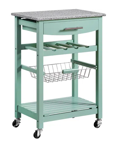 Linon Kitchen Island Granite Top In Green