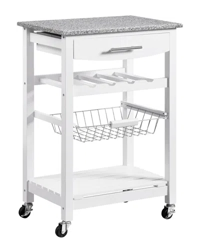 Linon Kitchen Island Granite Top In Gray