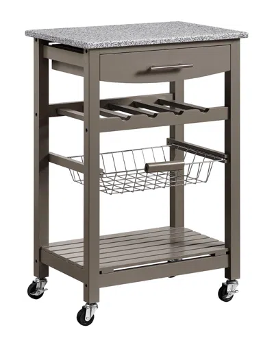 Linon Kitchen Island Granite Top In Neutral
