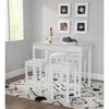 Linon Lancer 3 Piece Tavern Set, White Faux Marble In White