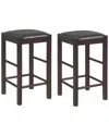 Linon Lancer Backless Counter Stools 2-pack In Brown