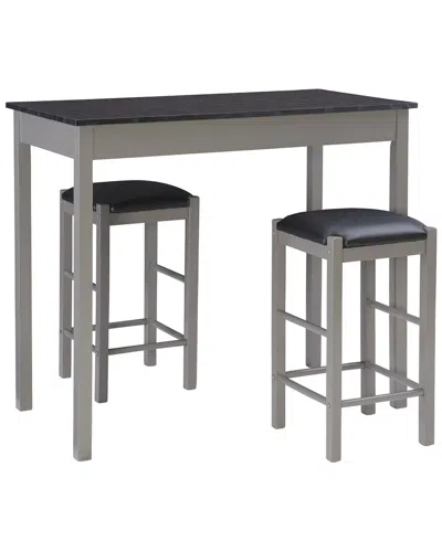 Linon Lancer Tavern Set In Gray