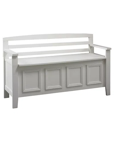 Linon Laredo Storage Bench In White