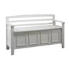 Linon Laredo Storage Bench In Gray
